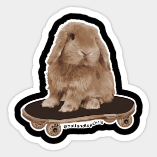 Chris riding a skateboard Sticker